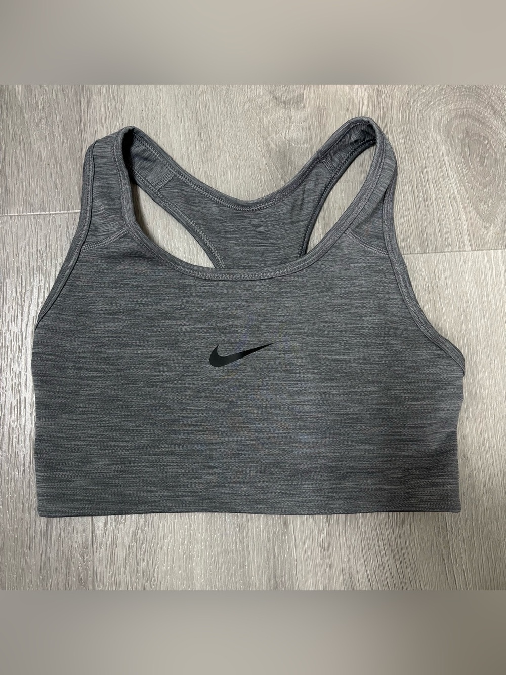 Nike Dri Fit  Grey Racerback Sports Bra Size Medium
